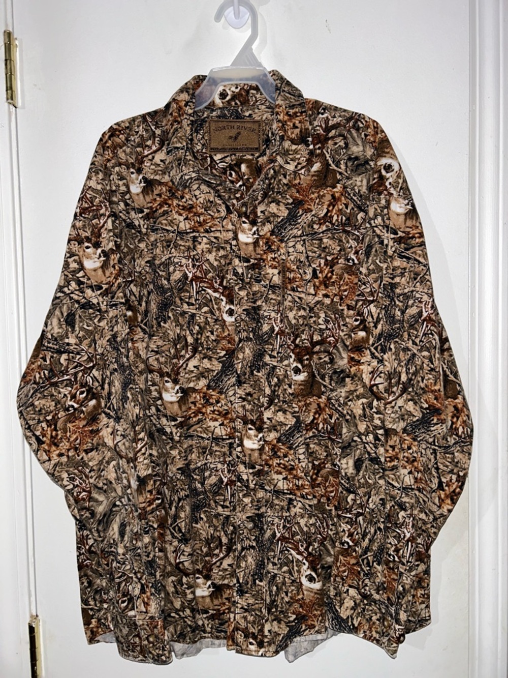 North River Men's Camouflage Button-Down Shirt - Brown/Tan